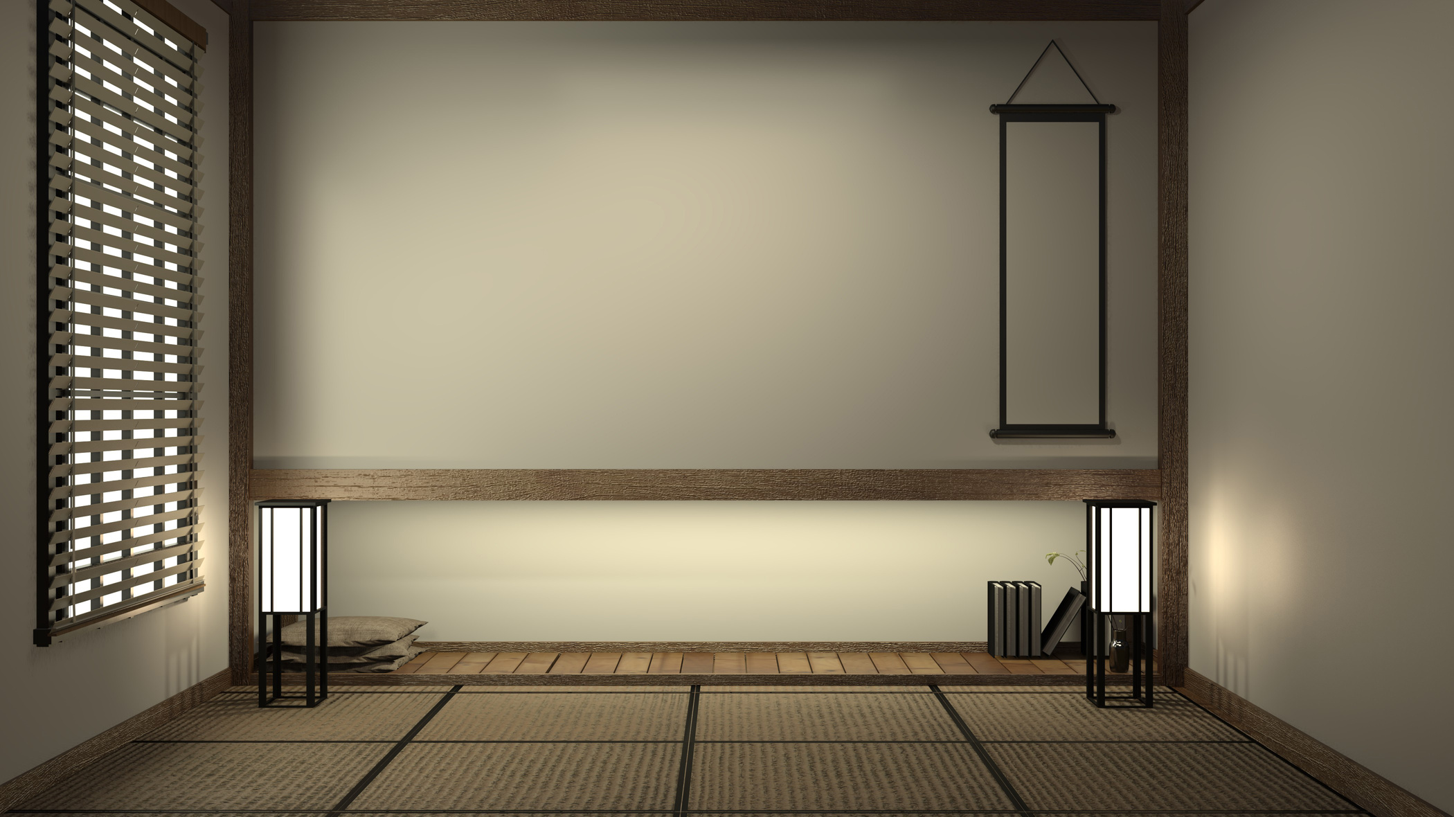 Empty Japanese Living Room