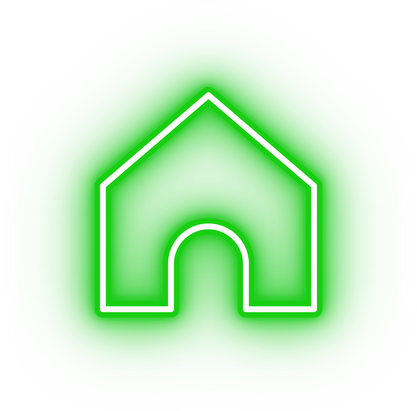 Neon green home icon