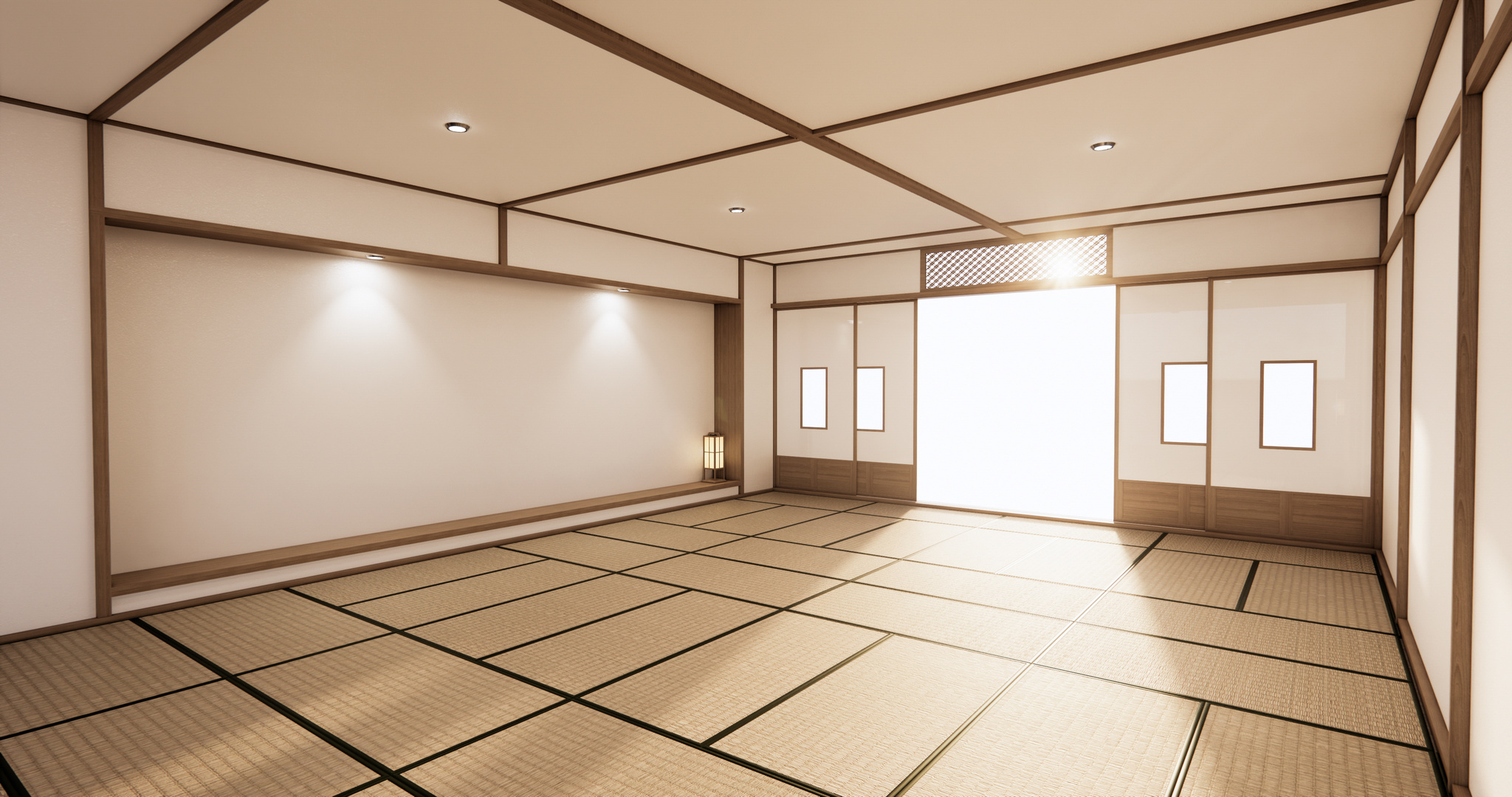 Traditional Design of a Room in Japan